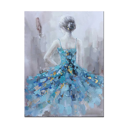 

Oil Painting Hand Painted Vertical Abstract People Modern Rolled Canvas (No Frame)