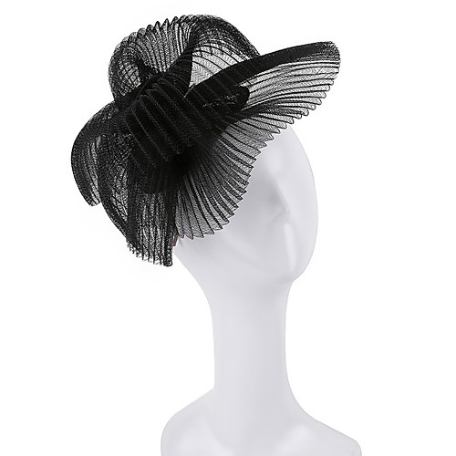 

Classic Retro Tulle Fascinators with Solid / Ruche 1 Piece Special Occasion / Party / Evening Headpiece