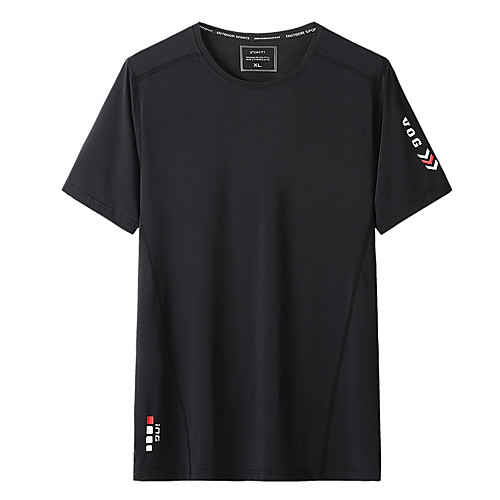 

Men's Short Sleeve Running Shirt Tee Tshirt Top Casual Athleisure Ice Silk Breathable Quick Dry Soft Fitness Gym Workout Jogging Training Sportswear Plus Size White Black Blue Green Ink Blue