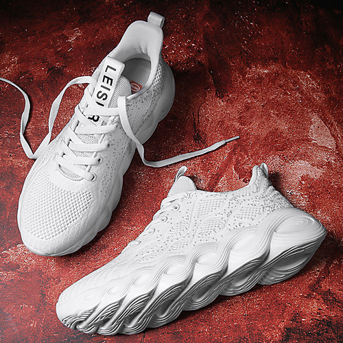 

Men's Trainers Athletic Shoes Sporty Casual Athletic Running Shoes Basketball Shoes Tissage Volant Breathable Non-slipping Wear Proof White Black Red Fall