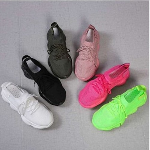 

Unisex Sneakers Round Toe Canvas Solid Colored Wine White Black