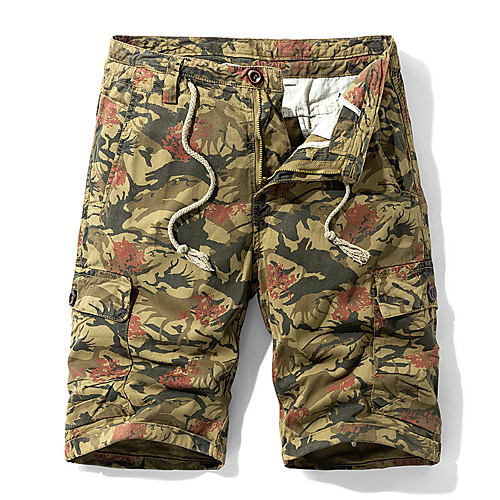 

Men's Hiking Shorts Hiking Cargo Shorts Tactical Shorts Ventilation Multi-Pockets Quick Dry Breathable Summer Camo / Camouflage Cotton Bottoms for Hunting Fishing Casual Red / Yellow Yellow Blue S M