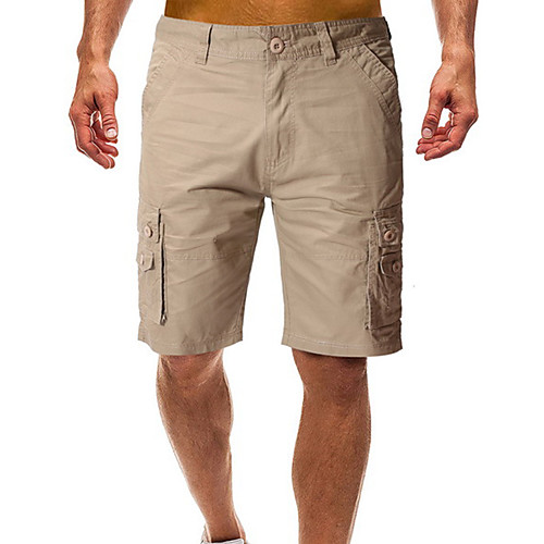 

Men's Hiking Shorts Hiking Cargo Shorts Solid Color Summer Outdoor 10 Multi-Pockets Breathable Wear Resistance Cotton Shorts Black Army Green Khaki Hunting Fishing Climbing 28 29 30 31 32