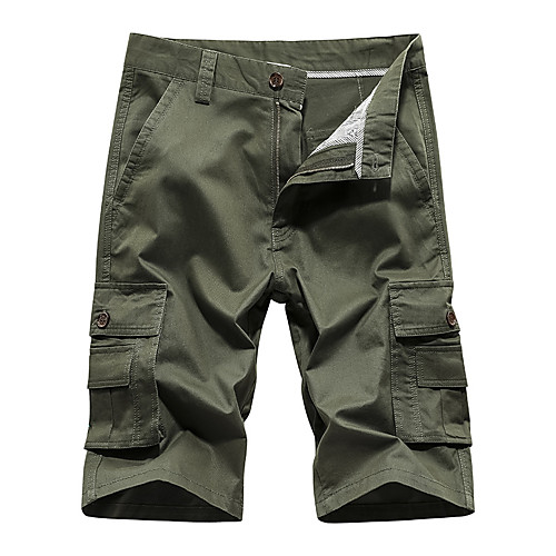 

Men's Hiking Shorts Hiking Cargo Shorts Solid Color Summer Outdoor 10 Multi-Pockets Breathable Wear Resistance Cotton Shorts Army Green Khaki Dark Blue Hunting Fishing Climbing 30 31 32 33 34