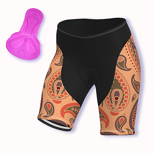 

21Grams Women's Cycling Shorts Spandex Bike Padded Shorts / Chamois Breathable Sports Orange Mountain Bike MTB Road Bike Cycling Clothing Apparel Bike Wear / Stretchy / Athleisure