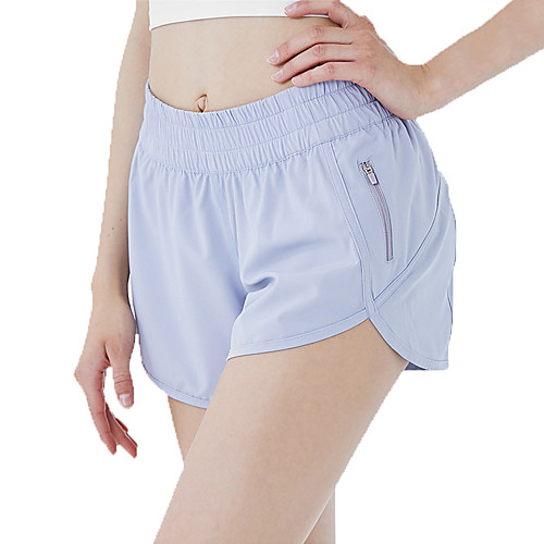 

Women's Running Shorts Athletic Bottoms Spandex Fitness Gym Workout Running Jogging Exercise Breathable Quick Dry Soft Sport Solid Colored White Blushing Pink Blue Navy Blue / Micro-elastic