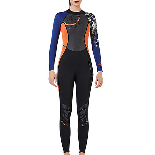 

Women's Rash Guard Diving Swimsuit Tummy Control Push Up Slim Solid Color Color Block Black Orange Swimwear Bodysuit Scoop Neck Bathing Suits New Neutral Sports