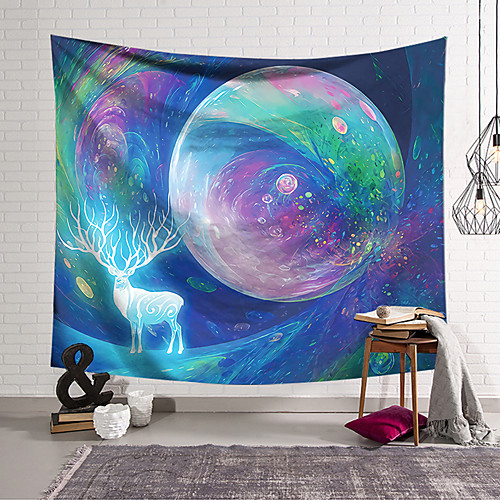 

Wall Tapestry Art Decor Blanket Curtain Hanging Home Bedroom Living Room Polyester Colorful Animal Planet