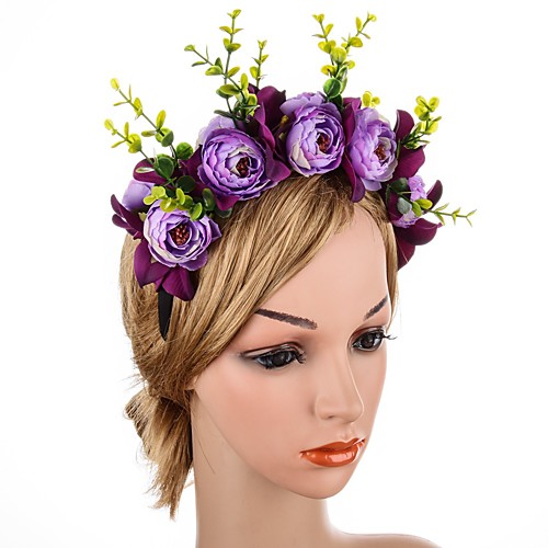 

Flower Style Romantic Fabric Headpiece with Floral 1 Piece Special Occasion / Party / Evening Headpiece