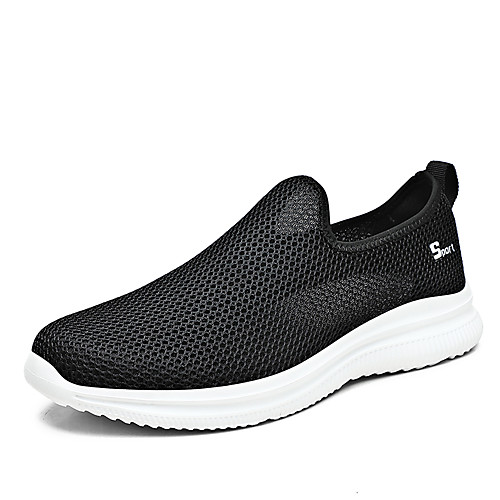 

Men's Unisex Loafers & Slip-Ons Daily Outdoor Walking Shoes Mesh Breathable Dark Grey Black Light Grey Spring Summer