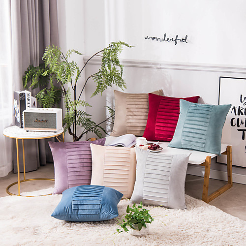 

1 Pc Solid Color Cushion Cover One Side Print 45x45cm Linen for Sofa Bedroom