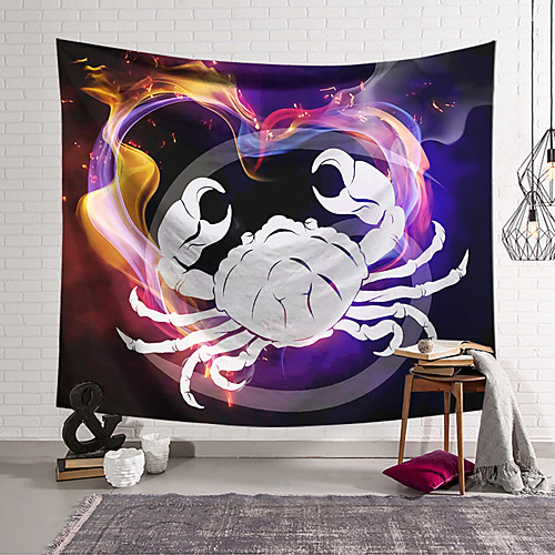 

Wall Tapestry Art Decor Blanket Curtain Hanging Home Bedroom Living Room Colourful Polyester Crab