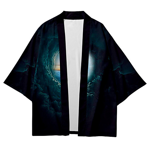 

Men's Shirt 3D Print Lightning 3D Print Short Sleeve Casual Tops Casual Fashion Breathable Comfortable Black
