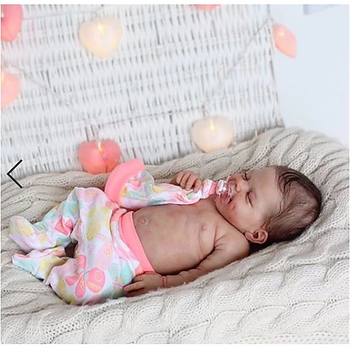 

20 inch Reborn Doll Baby & Toddler Toy Baby Girl Reborn Baby Doll April Newborn lifelike Hand Made Simulation Cloth Silicone Vinyl with Clothes and Accessories for Girls' Birthday and Festival Gifts