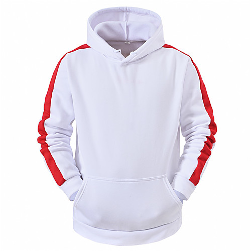 

Men's Long Sleeve Hoodie Hoodie Casual Athleisure Winter Thermal Warm Soft Fitness Running Walking Jogging Sportswear Patchwork Normal Dark Grey White Black Red Yellow Activewear Micro-elastic