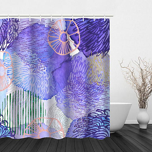 

Bathroom Shower Curtains & Hooks Casual Polyester Waterproof