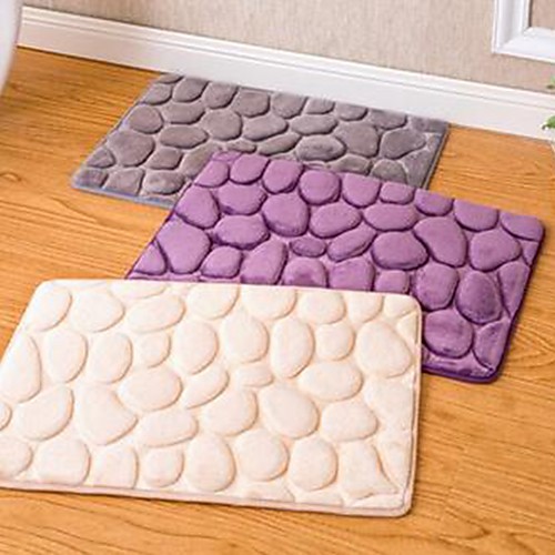 

Bathroom Bath Rugs Beige Novelty Absorbent Bathroom Rug Acetate Non Slip