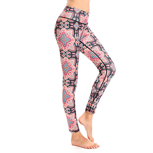 

Activewear Pants Printing Solid Women's Training Running Natural Polyester