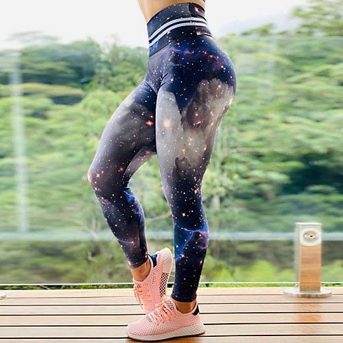 

Women's High Waist Yoga Pants Cropped Leggings Tummy Control Butt Lift Breathable Dark Navy Spandex Yoga Fitness Gym Workout Sports Activewear Stretchy / Athletic / Athleisure