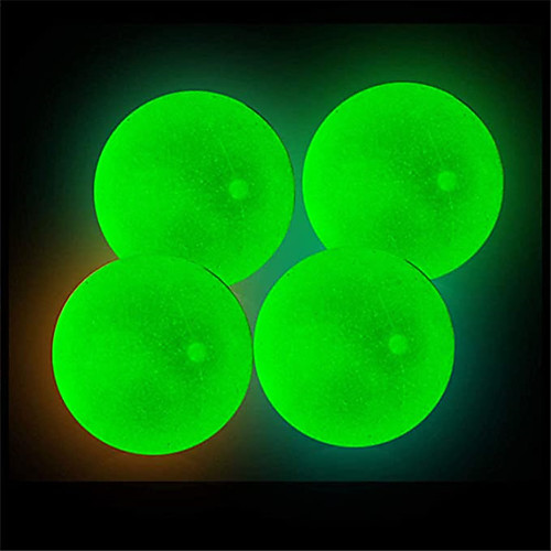 

Sensory Fidget Toy Sticky Ceiling Balls Stress Reliever 4 pcs Ball Glow in the Dark Luminescent Silicone For Kid's Adults' Boys and Girls