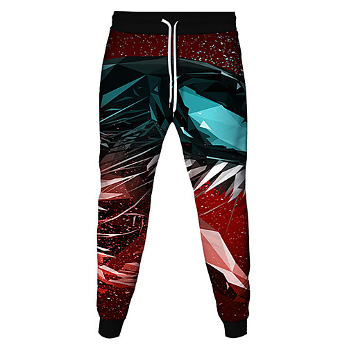 

Men's Women's Sweatpants Joggers Jogger Pants Athletic Bottoms Drawstring Beam Foot Winter Fitness Gym Workout Running Jogging Training Breathable Soft Sweat wicking Normal Sport Black / Red Coral