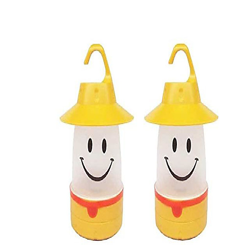 

LED tent lamp, camping lantern, emergency light, battery operated, waterproof, portable lightbulb for hiking, fishing, camping, household, car repair, 2 pieces (yellow)