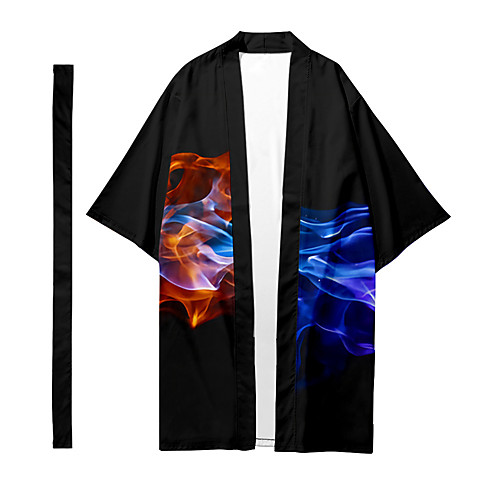 

Men's Shirt 3D Print Lightning 3D Print Long Sleeve Daily Tops Casual Comfortable Black