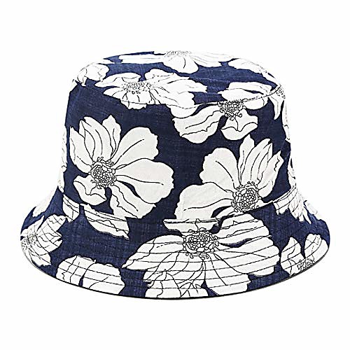 

reversible sunflower bucket hat packable fisherman cap beach travel sun hat for summer outdoor traveling deep blue