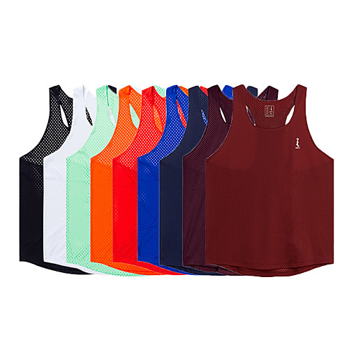 

0ZL Men's Sleeveless Running Tank Top Racerback Vest / Gilet Tee Tshirt Singlet Athletic Breathable Quick Dry Moisture Wicking Gym Workout Running Active Training Jogging Exercise Sportswear Solid