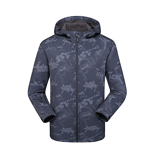 

Men's Hiking Softshell Jacket Waterproof Hiking Jacket Military Tactical Jacket Outdoor Waterproof Lightweight Windproof Breathable Jacket Hoodie Top Spandex Full Length Visible Zipper Fishing