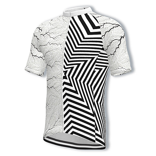 

21Grams Men's Short Sleeve Cycling Jersey Spandex White Bike Top Mountain Bike MTB Road Bike Cycling Breathable Quick Dry Sports Clothing Apparel / Athleisure