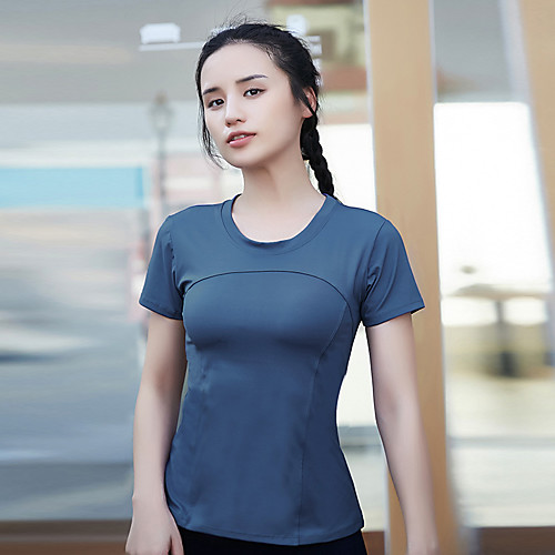 

Women's T shirt Hiking Tee shirt Short Sleeve Tee Tshirt Top Outdoor Lightweight Breathable Quick Dry Sweat wicking Spring Summer orange Black Blue Fishing Climbing Camping / Hiking / Caving