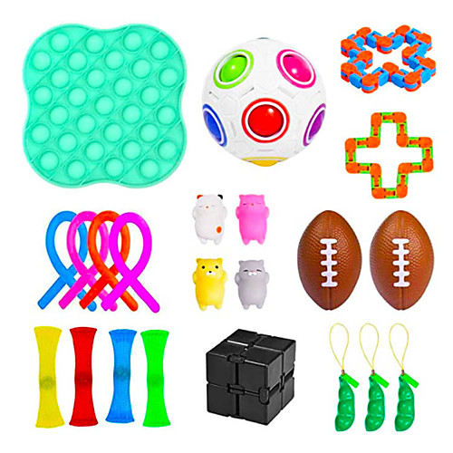 

Squishy Toy Throwing Toy Push Pop Bubble Sensory Fidget Toy Stress Reliever 22 pcs Mini Cat Rugby Creative Transformable Cute Stress and Anxiety Relief Fun Strange Toys Decompression Toys Funny