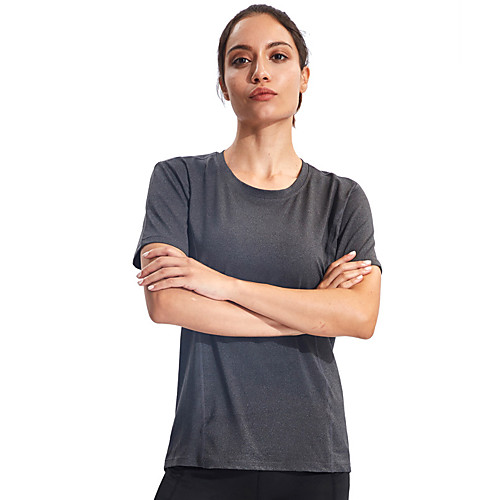 

Women's Short Sleeve Running Shirt Tee Tshirt Top Athletic Athleisure Summer Spandex Moisture Wicking Quick Dry Breathable Fitness Gym Workout Running Training Exercise Sportswear Solid Colored