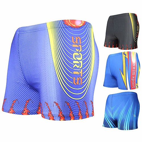 

Men's Swim Shorts Swim Trunks Elastane Board Shorts Breathable Quick Dry Swimming Surfing Water Sports Painting Summer