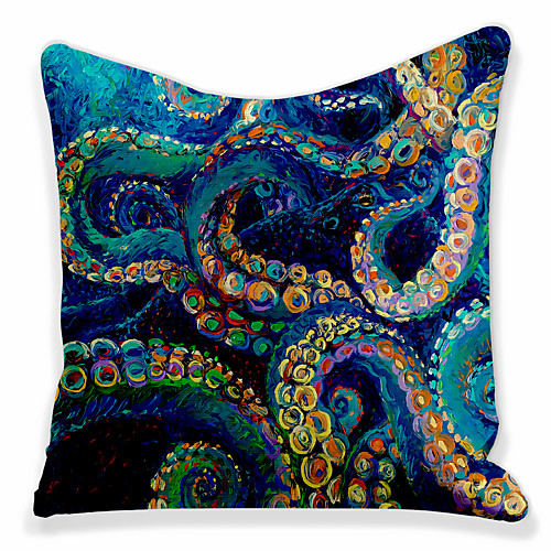 

Double Side 1 Pc Geometric Cushion Cover Print 45x45cm Linen for Sofa Bedroom