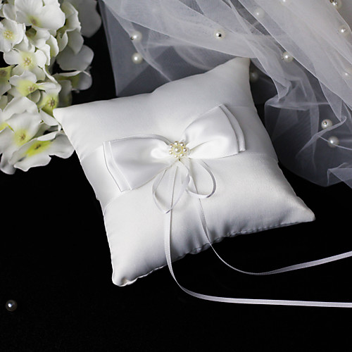 

Terylene Bowknot / Ribbon Tie Satin Ring Pillow All Seasons