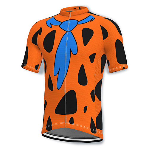 

21Grams Men's Short Sleeve Cycling Jersey Spandex Orange Bike Top Mountain Bike MTB Road Bike Cycling Breathable Quick Dry Sports Clothing Apparel / Athleisure