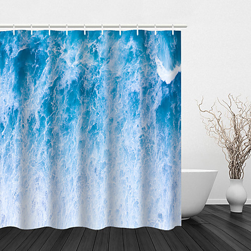 

Bathroom Shower Curtains & Hooks Casual Polyester Waterproof