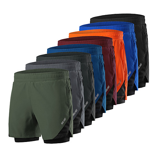 

Arsuxeo Men's Running Shorts Running Shorts With Tights Sports & Outdoor Shorts Bottoms Spandex Running Breathable Quick Dry Soft Sport Solid Colored Black Blue Burgundy Dark Gray Orange Light Gray
