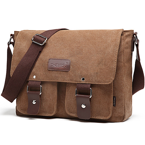 

Men's Bags Canvas Crossbody Bag Zipper Plain Daily 2021 Canvas Bag MessengerBag Black Army Green Royal Blue Drak Red