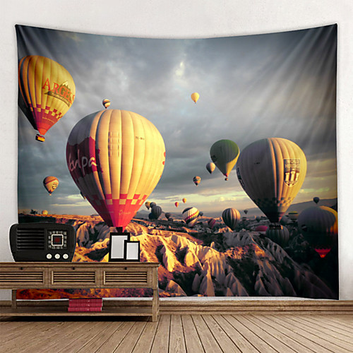 

Tapestry Wall Hanging Art Deco Blanket Curtain Hanging Home Bedroom Living Room Spectacular Hot Air Balloon