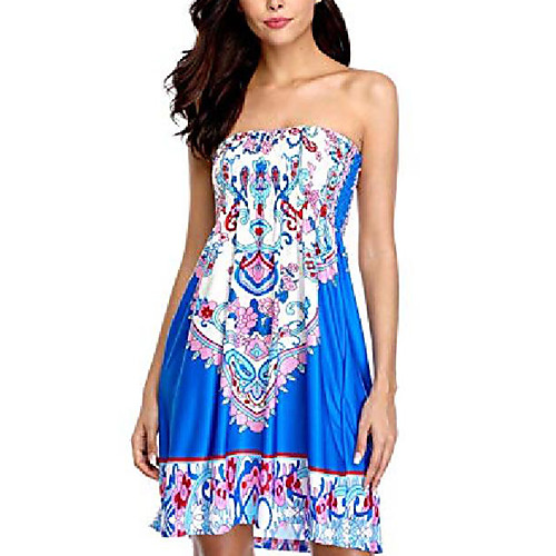 

women strapless cover up bandeau beach dress bohemian swimsuits cover up dress