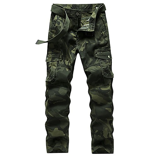 

Men's Hiking Pants Trousers Hunting Pants Tactical Cargo Pants Ventilation Quick Dry Breathable Wearproof Fall Spring Camo / Camouflage Cotton for Army Green Coffee M L XL XXL XXXL