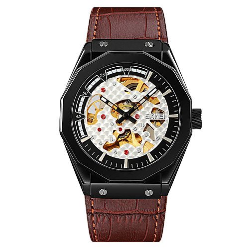 

SKMEI Men's Mechanical Watch Analog Automatic self-winding Stylish Luminous Shock Resistant Noctilucent / One Year / Genuine Leather
