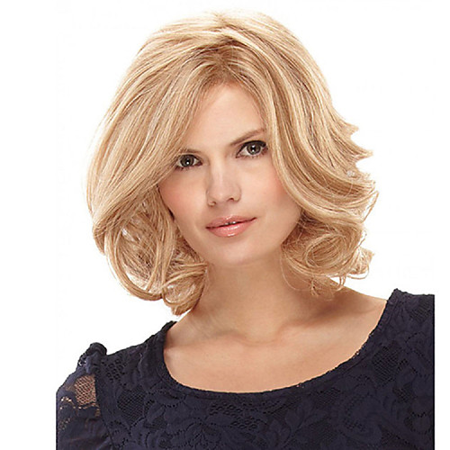 

Synthetic Wig Curly Short Bob Wig Short Light Blonde Synthetic Hair Women's Fashion Comfy Fluffy Blonde