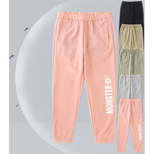 

Boys' Girls' Hiking Pants Trousers Summer Outdoor Waterproof Comfort Anti-Mosquito Quick Dry Spandex Pants / Trousers Black Pink Light Grey Khaki Green Hunting Fishing Climbing XS S M L XL