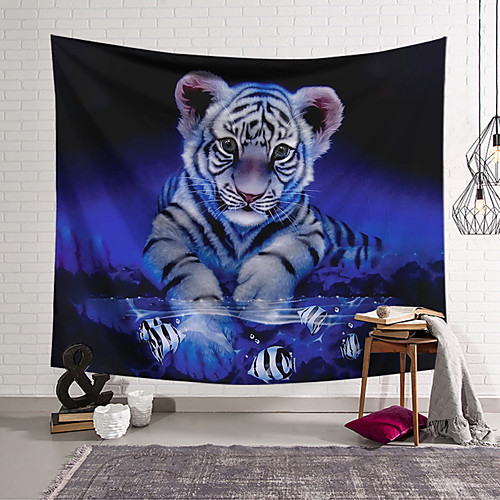 

Wall Tapestry Art Decor Blanket Curtain Hanging Home Bedroom Living Room Decoration Polyester Tiger