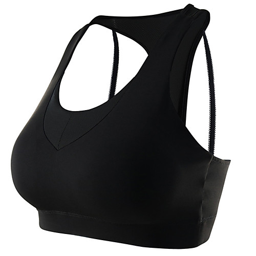 

Women's Sports Bra Yoga Top Medium Support Winter Wireless Color Block White / Black RedBlack Black Grey Spandex Yoga Fitness Gym Workout Sports Bra Sleeveless Sport Activewear Quick Dry Breathable