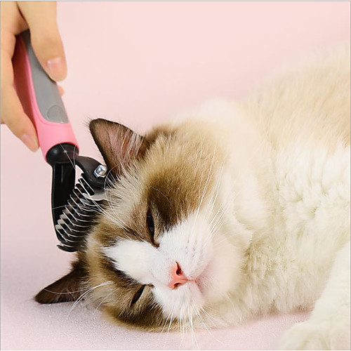 

Dog Cat Cleaning Stainless steel Comb Portable Pet Grooming Supplies Blue Pink 1 Piece